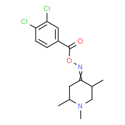 ChemSpider 2D Image | (3,4-Dichlorophenyl){[(1,2,5-trimethyl-4-piperidinylidene)amino]oxy}methanone | C15H18Cl2N2O2