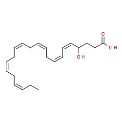 ChemSpider 2D Image | (5Z,7Z,10Z,13Z,16Z,19Z)-4-Hydroxy-5,7,10,13,16,19-docosahexaenoic acid | C22H32O3