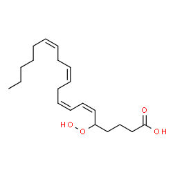 ChemSpider 2D Image | (6Z,8Z,11Z,14Z)-5-Hydroperoxy-6,8,11,14-icosatetraenoic acid | C20H32O4