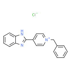 ChemSpider 2D Image | 4-(1H-Benzimidazol-2-yl)-1-benzylpyridinium chloride | C19H16ClN3