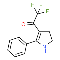 ChemSpider 2D Image | 2,2,2-Trifluoro-1-(2-phenyl-4,5-dihydro-1H-pyrrol-3-yl)ethanone | C12H10F3NO
