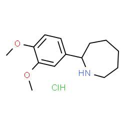 ChemSpider 2D Image | 2-(3,4-Dimethoxyphenyl)azepane hydrochloride (1:1) | C14H22ClNO2