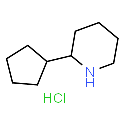 ChemSpider 2D Image | 2-Cyclopentylpiperidine hydrochloride (1:1) | C10H20ClN