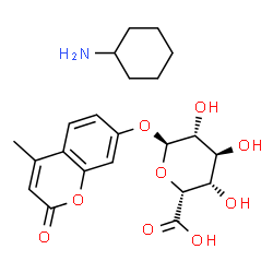 ChemSpider 2D Image | 4-Methyl-2-oxo-2H-chromen-7-yl alpha-L-idopyranosiduronic acid - cyclohexanamine (1:1) | C22H29NO9