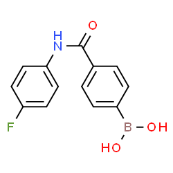 ChemSpider 2D Image | (4-((4-Fluorophenyl)carbamoyl)phenyl)boronic acid | C13H11BFNO3