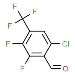 ChemSpider 2D Image | 6-Chloro-2,3-difluoro-4-(trifluoromethyl)benzaldehyde | C8H2ClF5O