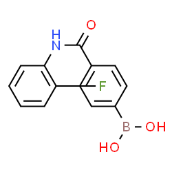 ChemSpider 2D Image | 4-(2-FLUOROPHENYLCARBAMOYL)PHENYLBORONIC ACID | C13H11BFNO3