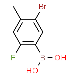 ChemSpider 2D Image | 5-Bromo-2-fluoro-4-methylphenylboronic acid | C7H7BBrFO2
