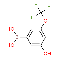 ChemSpider 2D Image | 3-hydroxy-5-(trifluoromethoxy)phenylboronic acid | C7H6BF3O4