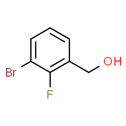 ChemSpider 2D Image | 3-Bromo-2-fluorobenzyl alcohol | C7H6BrFO