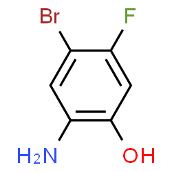 ChemSpider 2D Image | 2-Amino-4-bromo-5-fluorophenol | C6H5BrFNO