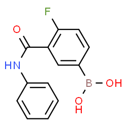 ChemSpider 2D Image | 4-Fluoro-3-(phenylcarbamoyl)benzeneboronic acid | C13H11BFNO3