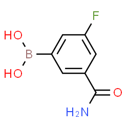 ChemSpider 2D Image | 3-Carbamoyl-5-fluorophenylboronic acid | C7H7BFNO3