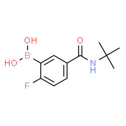 ChemSpider 2D Image | 5-(tert-Butylcarbamoyl)-2-fluorobenzeneboronic acid | C11H15BFNO3