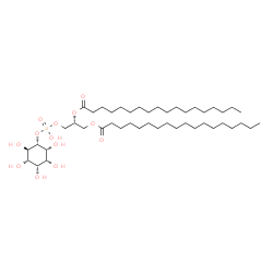 ChemSpider 2D Image | (2R)-3-[(Hydroxy{[(1S,2R,3R,4R,5S,6R)-2,3,4,5,6-pentahydroxycyclohexyl]oxy}phosphoryl)oxy]-1,2-propanediyl dioctadecanoate | C45H87O13P