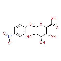 ChemSpider 2D Image | 4-Nitrophenyl alpha-L-glucopyranosiduronic acid | C12H13NO9