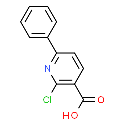 ChemSpider 2D Image | 2-Chloro-6-phenylnicotinic acid | C12H8ClNO2