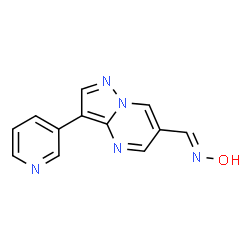 ChemSpider 2D Image | 3-(3-Pyridinyl)pyrazolo[1,5-a]pyrimidin-6-carbaldehydoxim | C12H9N5O