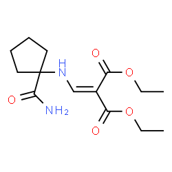 ChemSpider 2D Image | Diethyl-{[(1-carbamoylcyclopentyl)amino]methylen}malonat | C14H22N2O5