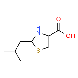 ChemSpider 2D Image | 2-Isobutyl-1,3-thiazolidine-4-carboxylic acid | C8H15NO2S