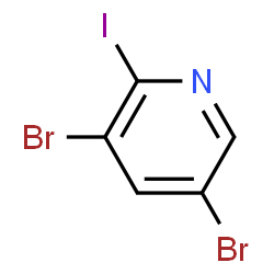 ChemSpider 2D Image | 3,5-Dibromo-2-iodopyridine | C5H2Br2IN