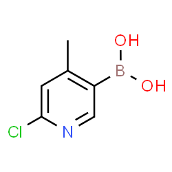 ChemSpider 2D Image | 2-Chloro-4-methyl-5-pyridineboronic acid | C6H7BClNO2