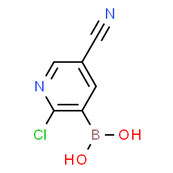 ChemSpider 2D Image | 2-Chloro-5-cyanopyridine-3-boronic acid | C6H4BClN2O2