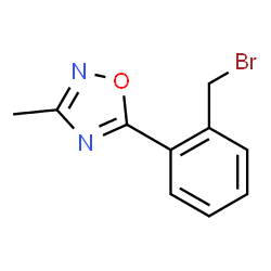 ChemSpider 2D Image | 5-[2-(Bromomethyl)phenyl]-3-methyl-1,2,4-oxadiazole | C10H9BrN2O