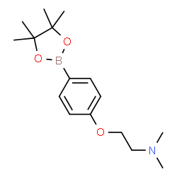 ChemSpider 2D Image | N,N-Dimethyl-2-[4-(4,4,5,5-tetramethyl-1,3,2-dioxaborolan-2-yl)phenoxy]ethanamine | C16H26BNO3