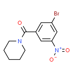 ChemSpider 2D Image | (3-Bromo-5-nitrophenyl)(1-piperidinyl)methanone | C12H13BrN2O3