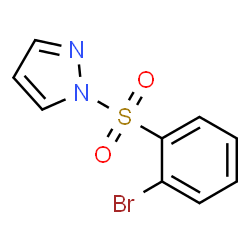 ChemSpider 2D Image | 1-(2-Bromophenylsulfonyl)-1H-pyrazole | C9H7BrN2O2S