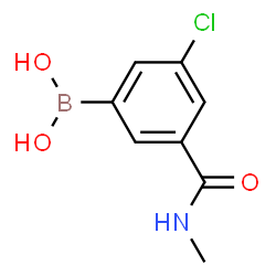 ChemSpider 2D Image | 3-Chloro-5-(methylcarbamoyl)phenylboronic acid | C8H9BClNO3