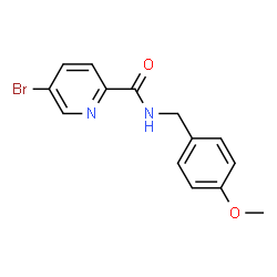 ChemSpider 2D Image | 5-Bromo-N-(4-methoxybenzyl)picolinamide | C14H13BrN2O2