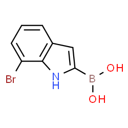 ChemSpider 2D Image | 7-Bromoindole-2-boronic acid | C8H7BBrNO2