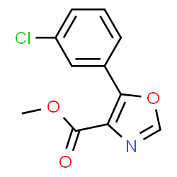ChemSpider 2D Image | Methyl 5-(3-chlorophenyl)-4-oxazolecarboxylate | C11H8ClNO3