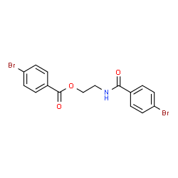 ChemSpider 2D Image | 2-(4-Bromobenzoyloxy)ethyl 4-bromobenzamide | C16H13Br2NO3