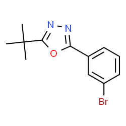 ChemSpider 2D Image | 2-(3-Bromophenyl)-5-tert-butyl-1,3,4-oxadiazole | C12H13BrN2O