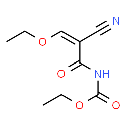 ChemSpider 2D Image | Ethyl [(2Z)-2-cyano-3-ethoxy-2-propenoyl]carbamate | C9H12N2O4