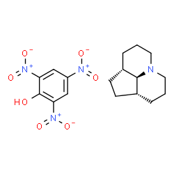 ChemSpider 2D Image | 2,4,6-Trinitrophenol - (7aR,9aS)-decahydro-1H-cyclopenta[ij]quinolizine (1:1) | C17H22N4O7