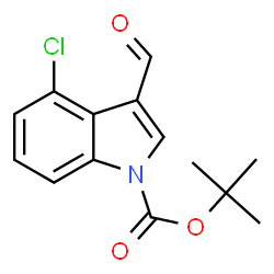 ChemSpider 2D Image | tert-Butyl 4-chloro-3-formyl-1H-indole-1-carboxylate | C14H14ClNO3