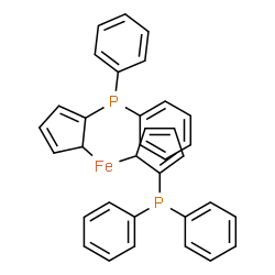 ChemSpider 2D Image | 1,1'-Bis(diphenylphosphino)ferrocene | C34H28FeP2
