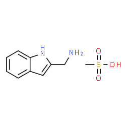 ChemSpider 2D Image | (1H-Indol-2-yl)methanamine methanesulfonate | C10H14N2O3S
