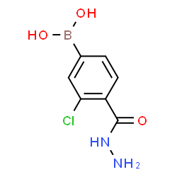 ChemSpider 2D Image | (3-Chloro-4-(hydrazinecarbonyl)phenyl)boronic acid | C7H8BClN2O3