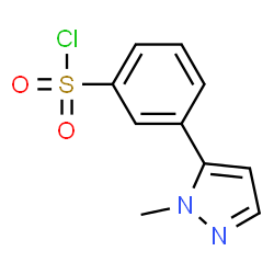 ChemSpider 2D Image | 3-(1-Methyl-1H-pyrazol-5-yl)benzenesulfonyl chloride | C10H9ClN2O2S