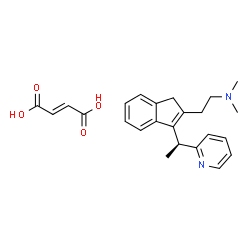ChemSpider 2D Image | N,N-Dimethyl-2-{3-[(1S)-1-(2-pyridinyl)ethyl]-1H-inden-2-yl}ethanamine (2E)-2-butenedioate (1:1) | C24H28N2O4