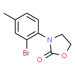 ChemSpider 2D Image | 3-(2-Bromo-4-methylphenyl)-2-oxazolidinone | C10H10BrNO2