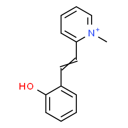 ChemSpider 2D Image | 2-[2-(2-Hydroxyphenyl)vinyl]-1-methylpyridinium | C14H14NO