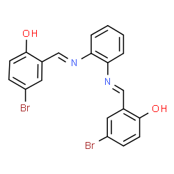 ChemSpider 2D Image | 2,2'-{1,2-Phenylenebis[nitrilo(E)methylylidene]}bis(4-bromophenol) | C20H14Br2N2O2
