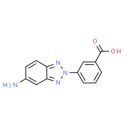 ChemSpider 2D Image | 3-(5-Amino-2H-benzotriazol-2-yl)benzoic acid | C13H10N4O2
