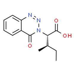 ChemSpider 2D Image | (2S,3R)-3-Methyl-2-(4-oxo-1,2,3-benzotriazin-3(4H)-yl)pentanoic acid | C13H15N3O3
